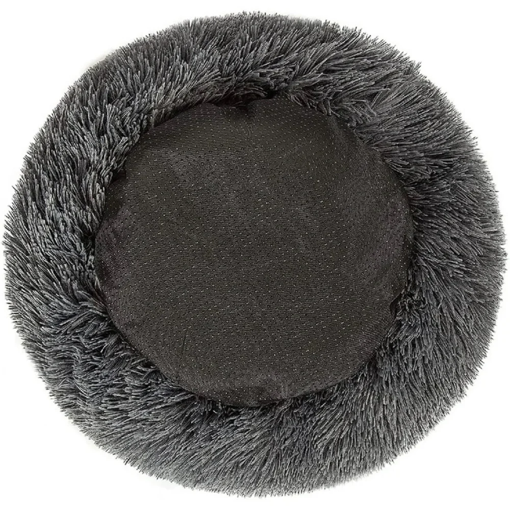 NEW Calming Round, Anti-Anxiety, Cozy Plush Faux Fur Cat/Sm Puppy Cushion Bed